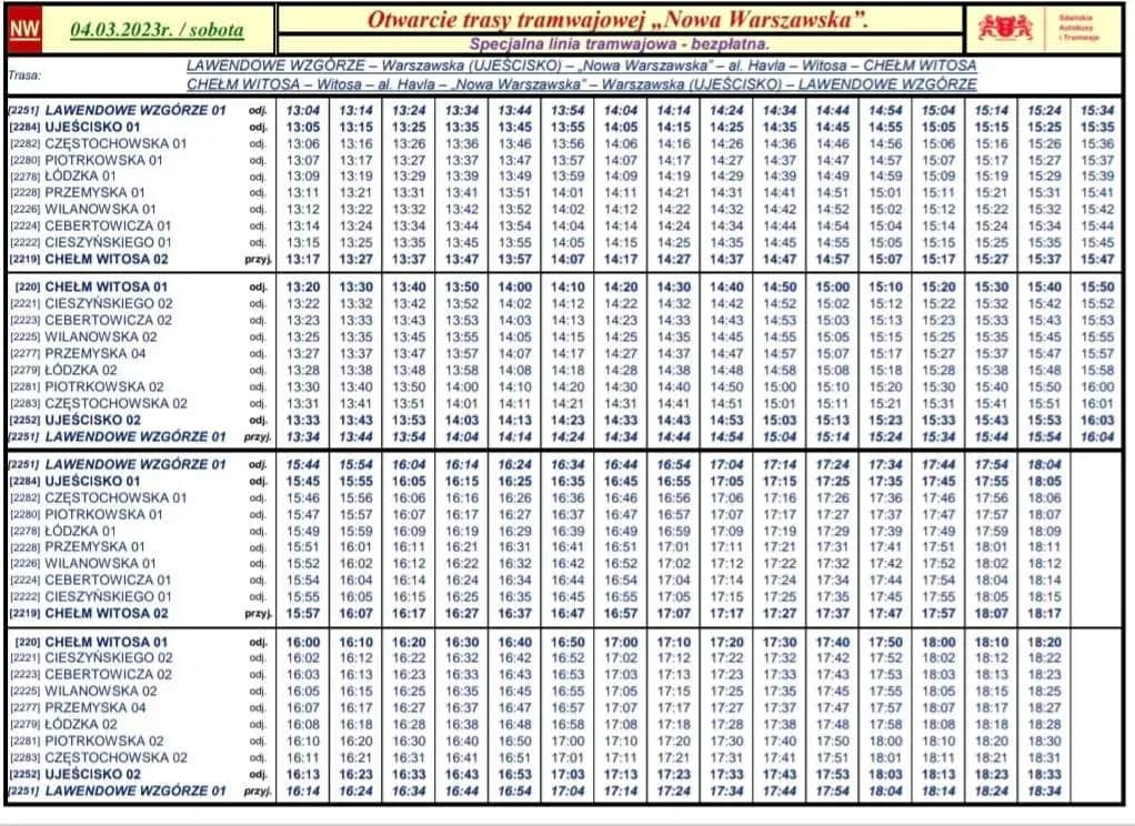 Aktualny rozkład jazdy tramwajów w Warszawie – zmiany i nowości